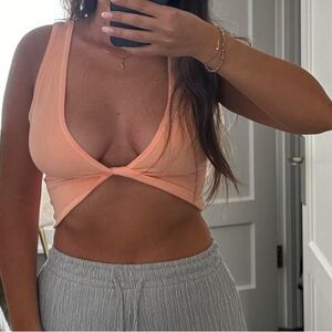Urban Outfitters Women's light Blue Crop-top SZ:M out from under great condition